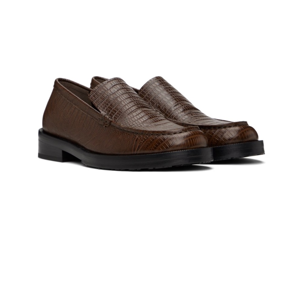 BY FAR Brown Leather loafers